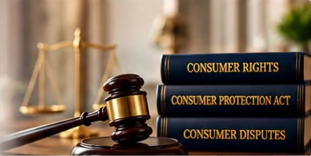 Gavel with Consumer Rights and Consumer Protection Act books