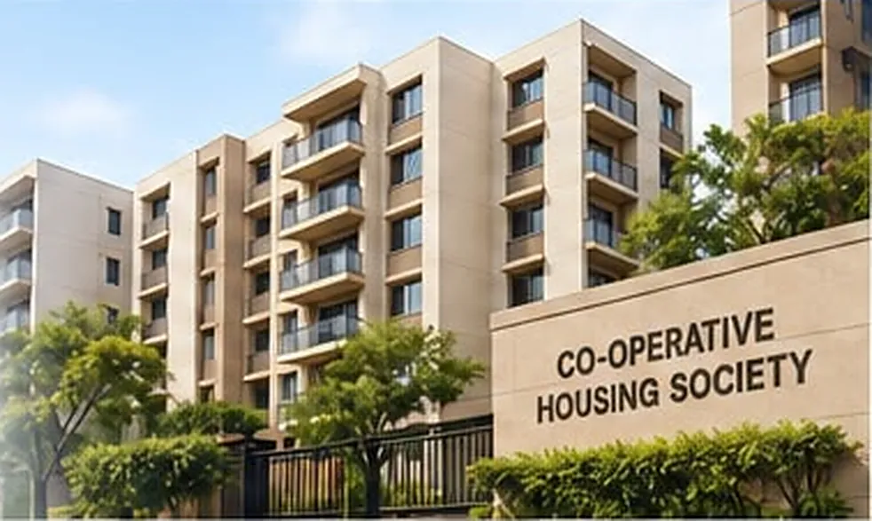 Co-operative group housing society apartment buildings in Delhi