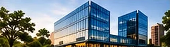 Modern corporate office buildings