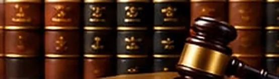 Law books and a judge's gavel